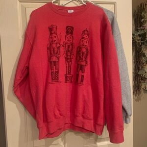 Port and Company Red Nutcracker Sweatshirt